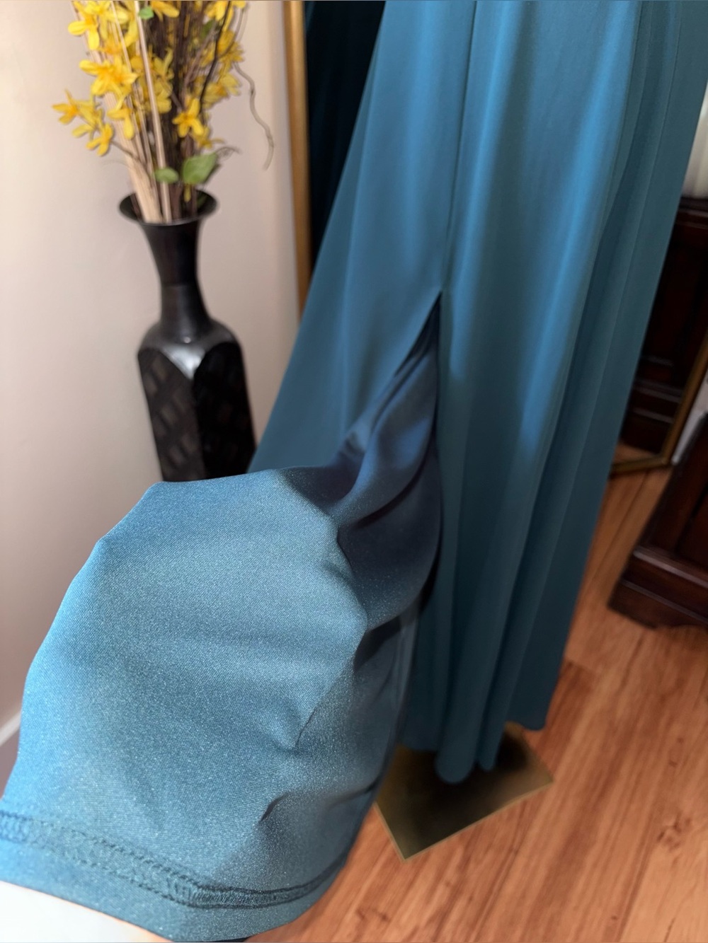 Lulus Sleeveless Teal Square-Neck Maxi Dress NWT Large - Picture 10 of 11